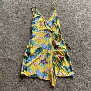 North Shore, tropical, wrap mini dress